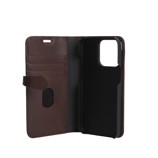 Buffalo Wallet Læder Til 3 kort iPhone 13 Pro Brun