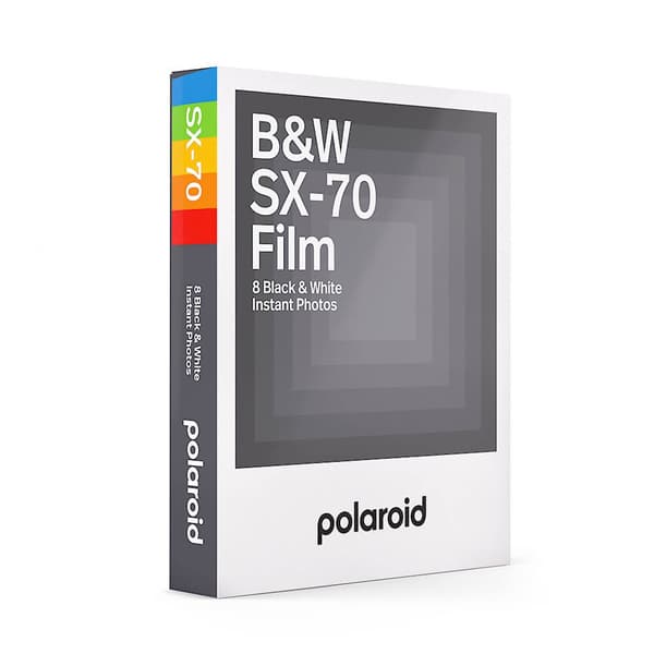 Polaroid B&W Film for SX-70 White Frame