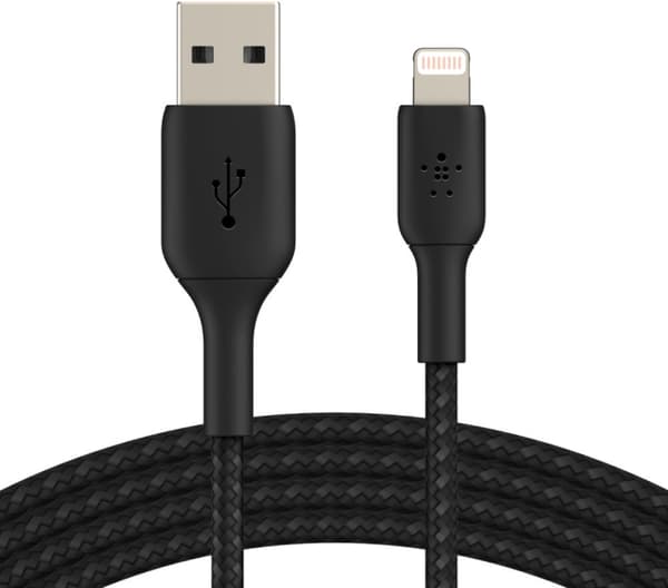Belkin BOOST CHARGE™ Lightning - USB-A kaapeli punottu, 0,15m, musta