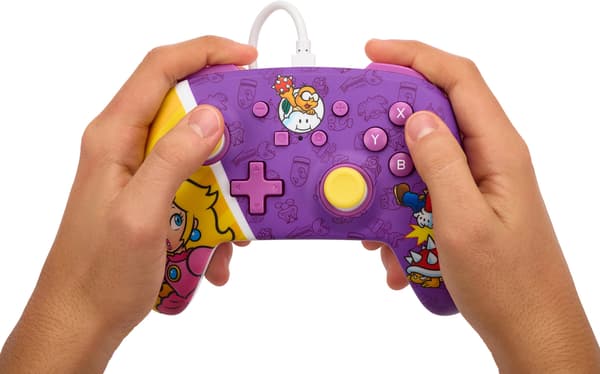 PowerA Enhanced Wired Controller -peliohjain, Princess Peach Battle, Switch