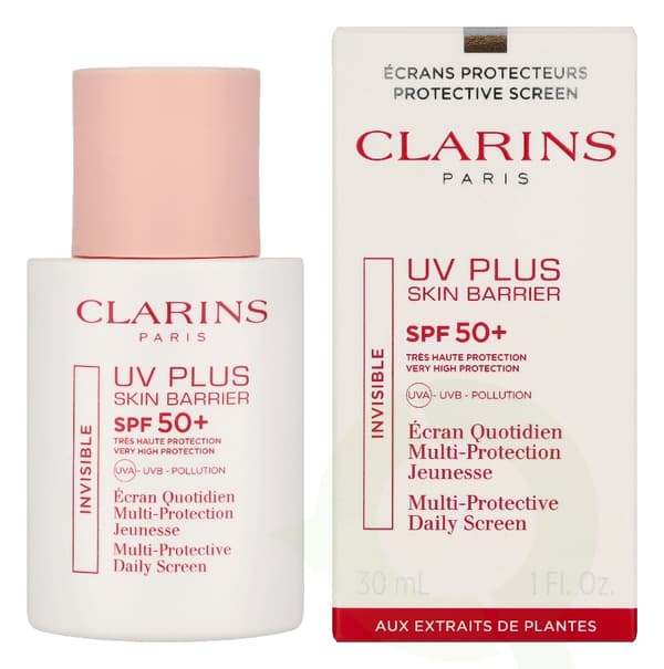 Clarins Invisible UV Plus Skin Barrier SPF50 30 ml UVA UVB Pollution