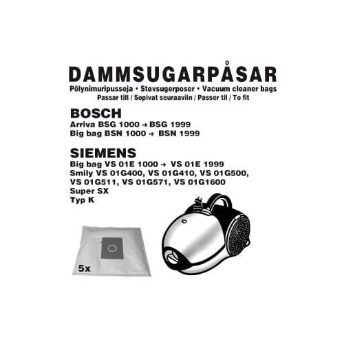 Champion Dammpåsar Bosch/Siemens, 5st