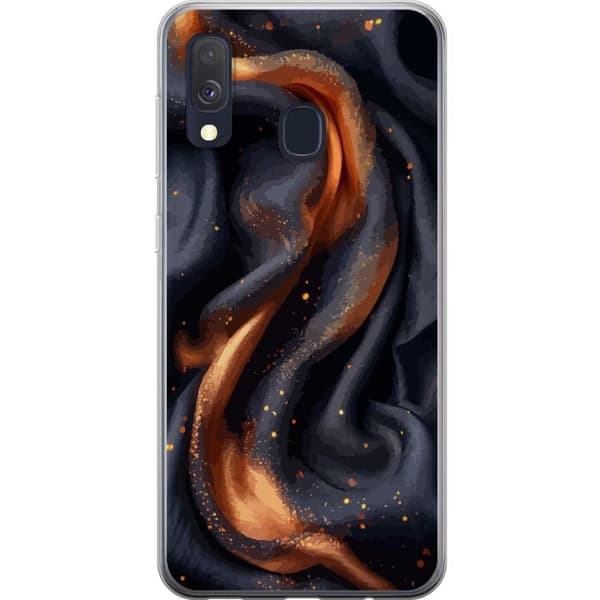 Mobilskal till Samsung Galaxy A40 med Eldigt silke motiv