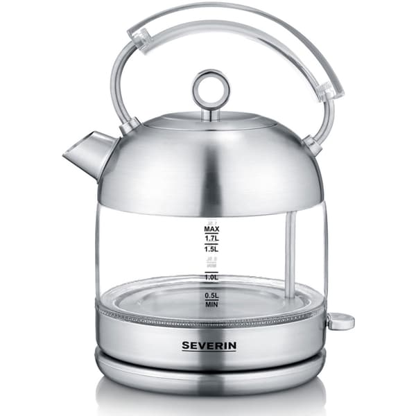 Severin Vattenkokare Borstatstål/Glas 1,7L 2400w