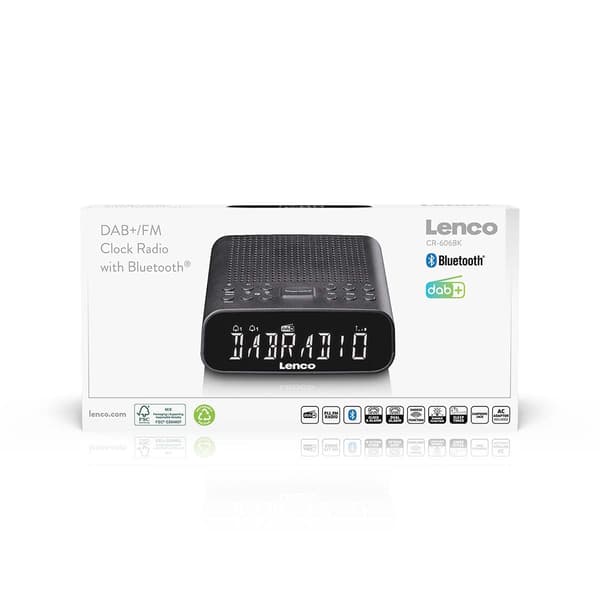 Lenco DAB-FM clockradio med Bluetooth®