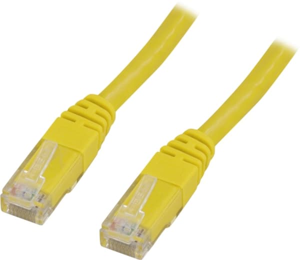 DELTACO U/UTP Cat6 patchkabel, 0,75m, gul