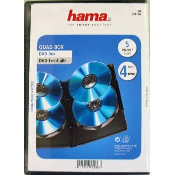 Hama DVD-Box f 4 st Skivor  5-pack