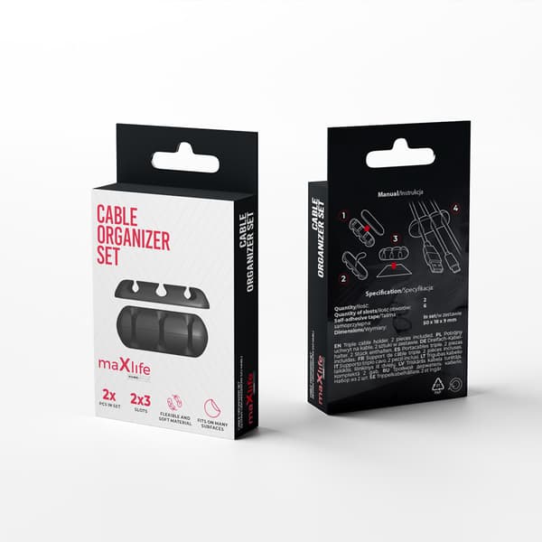 Maxlife Kabelklämma, 3 x 2-Pack