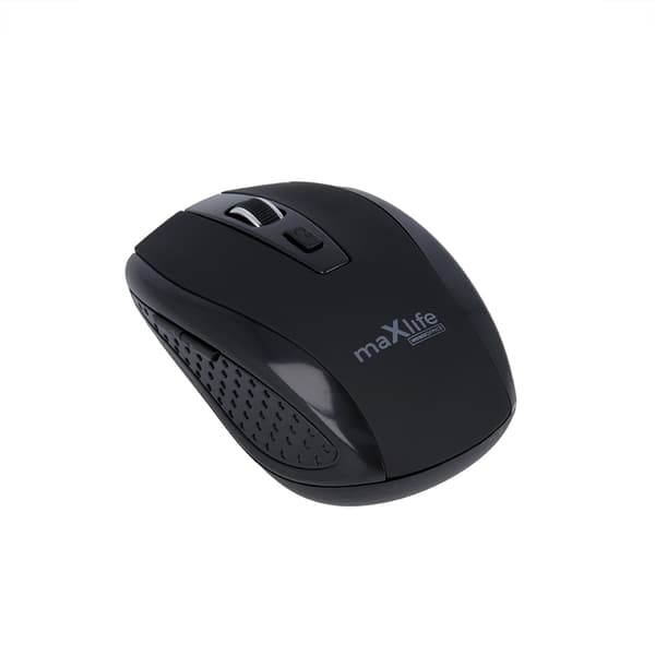 Maxlife trådløs optisk mus 800/1000/1600 DPI, sort