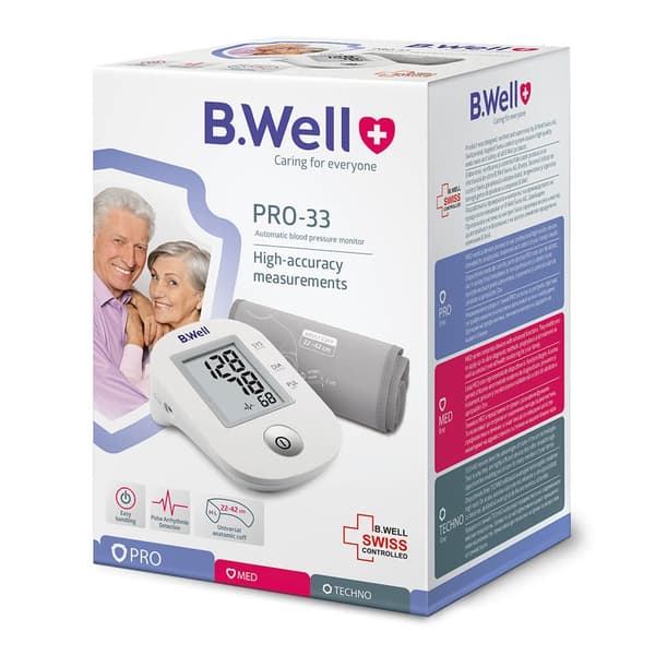 B.WELL Blodtryksmåler Pro-33 M Manchet, 1 hukommelse