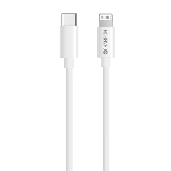 Champion USB-C til Lightning-kabel 2 m hvit