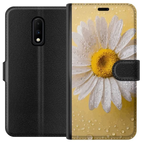 Plånboksfodral till OnePlus 7 med Porslinsblomma motiv