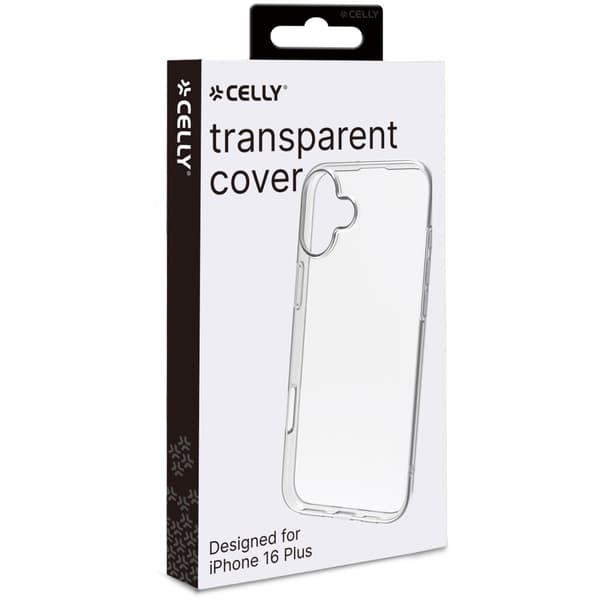 Celly Gelskin TPU-deksel iPhone 16 Plus Transparent