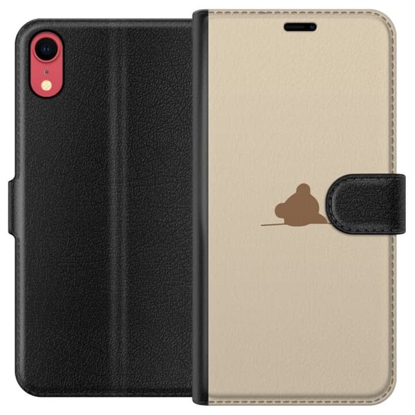 Tegnebogsetui til Apple iPhone XR med Nalle motiv