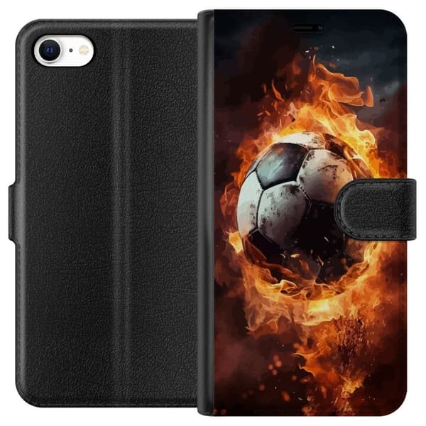 Tegnebogsetui til Apple iPhone 6 med Fodbold motiv