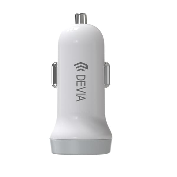 Devia biloplader Smart 2x USB 3,1A hvid