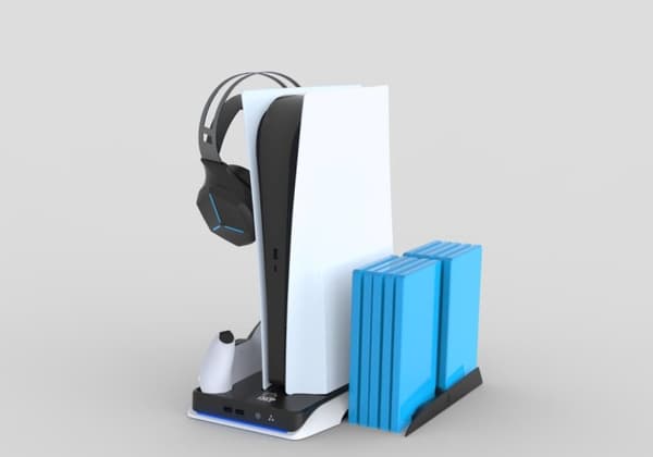 iMP TECH DLX+ LED Multi Function Charger Tower PS5 standard / Digital - Hvid