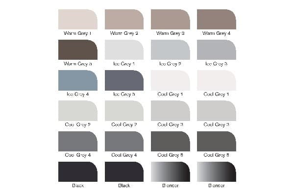 WINSOR Promarker set 24pcs black & grey in wallet