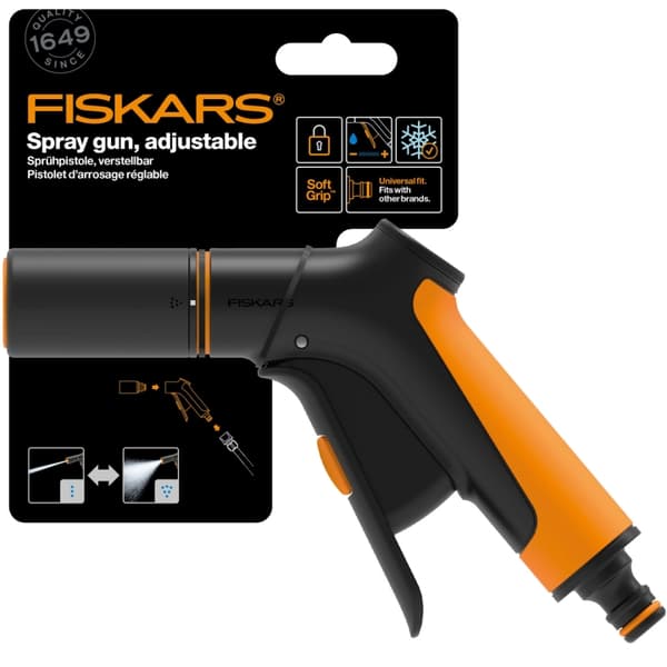 Fiskars Justerbar sprøytepistol. avtrekker foran