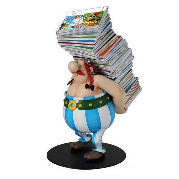 Plastoy OBELIX HÖG MED SERIETIDNINGAR SAMLARFIGURIN