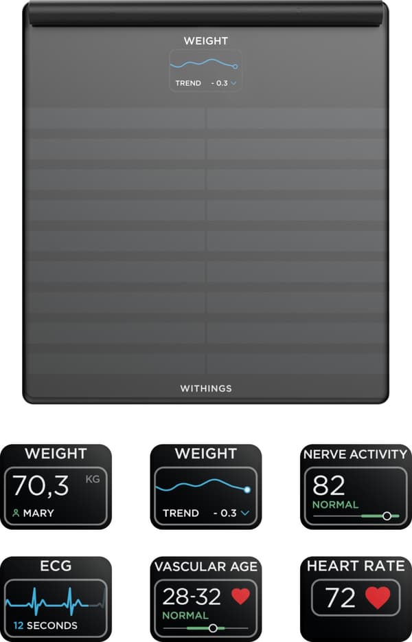 Withings Body Scan smartvægt, sort