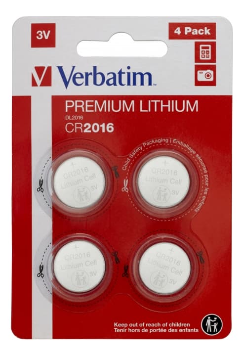 Verbatim Litiumbatteri CR2016 3V 4-pakning