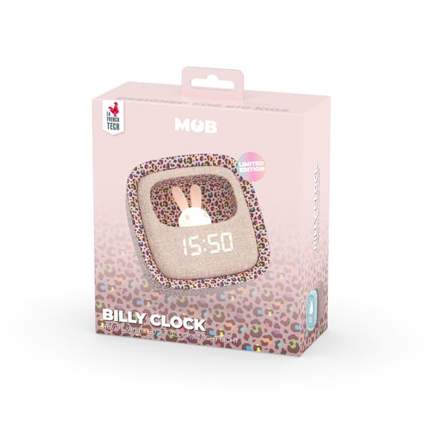 Mobility On Board Vekkerklokke med Lys Billy Clock Blue Leopard