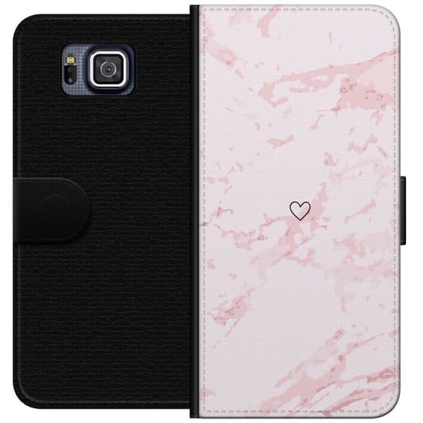 Tegnebogsetui til Samsung Galaxy Alpha med Rosa Hjerte motiv