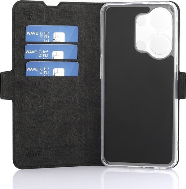 Wave BookCase -suojakotelo, OnePlus Nord 3 5G, musta