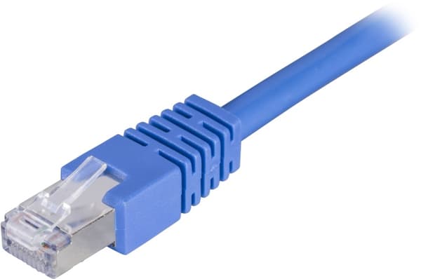 DELTACO F/UTP Cat6 patchkabel, 1m, blå