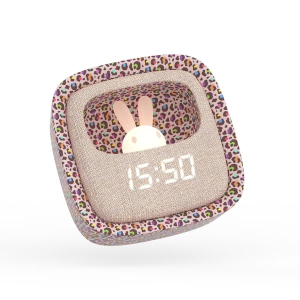 Mobility On Board Vekkerklokke med Lys Billy Clock Blue Leopard