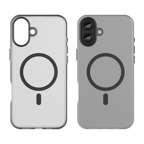 Halvtransparent etui med MagSafe for iPhone 16, svart