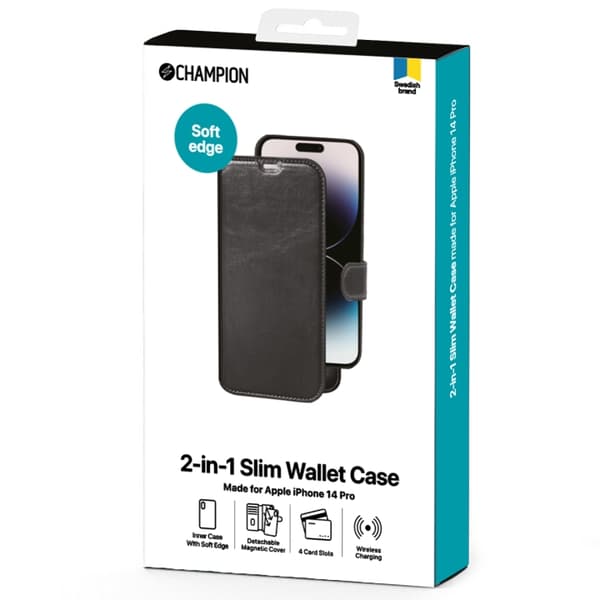 Champion 2-in-1 Slim wallet för iPhone 14 Pro