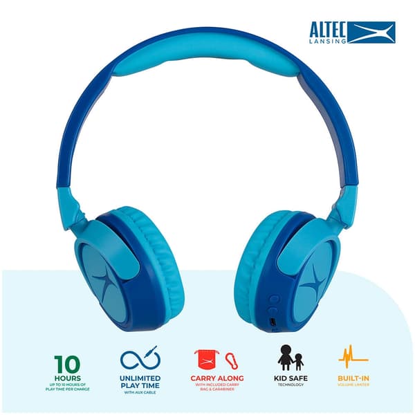 Altec Lansing Barnhörlur Trådlös 2in1 On-Ear Blå
