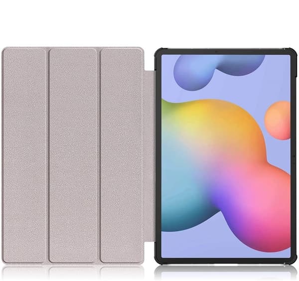Tri-fold etui med stativfunksjon for Galaxy Tab S7 11"", Mørkrosa