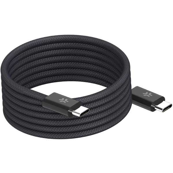 Celly USB-C Kabel 60W Magnetisk Flätad 2m Svart