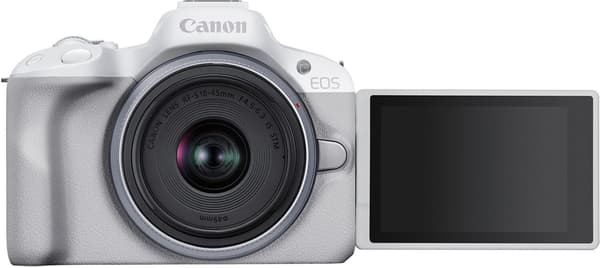 Canon EOS R50 systemkamera, vit + 18-45 mm objektiv