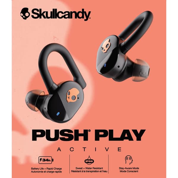 Skullcandy Høretelefoner In-Ear Push Play TWS Sort/Orange
