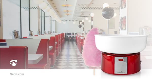 Nedis Candy Floss Machines | 500 W | Hvit / Rød