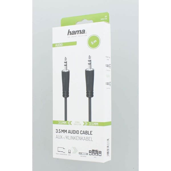 Hama Kabel Ljud 3.5mm-3.5mm 5.0m