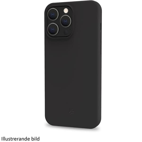 Celly Cromo Soft gummideksel iPhone 16 Svart