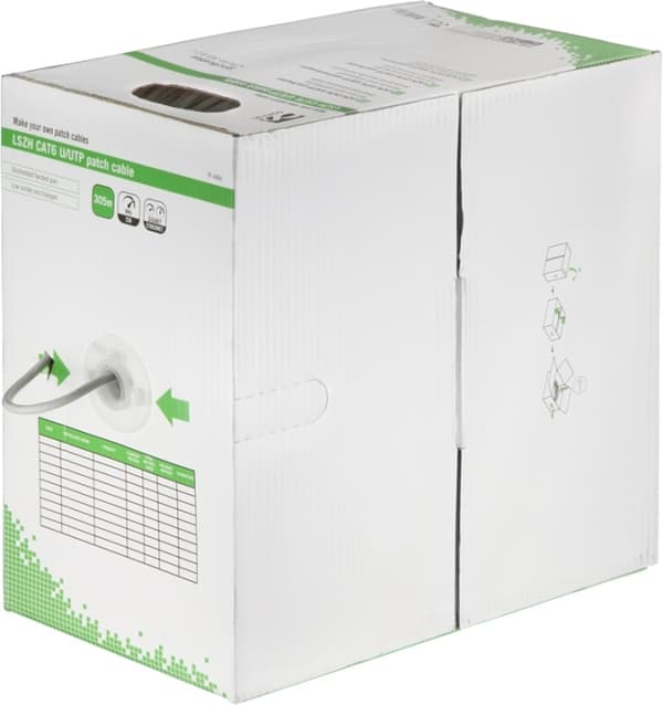 DELTACO U/UTP patchkabel, LSZH (Low Smoke Zero Halogen),multi core led