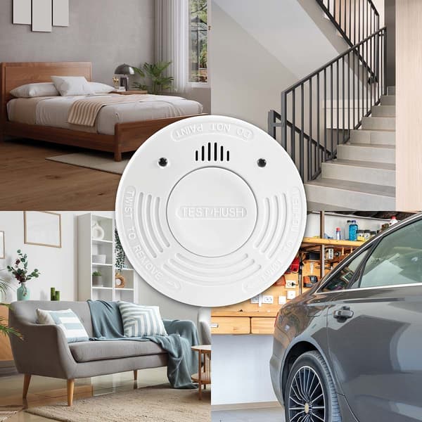 Alecto Rökdetektor med 10 års drifttid för batteri och sensor 2-pack Vit