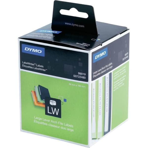 dymo Labels S0722480 99019 Stor Ryglabel til mapper