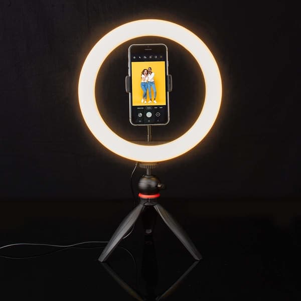 Nedis Ringlys | 10 inch | 120 LED's | 2700 - 6700 | Stativ | Sort