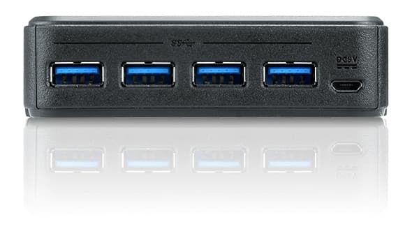 ATEN USB 3.0 Hub for 2 computers, 4xUSB A female, 2xUSB B female, blac