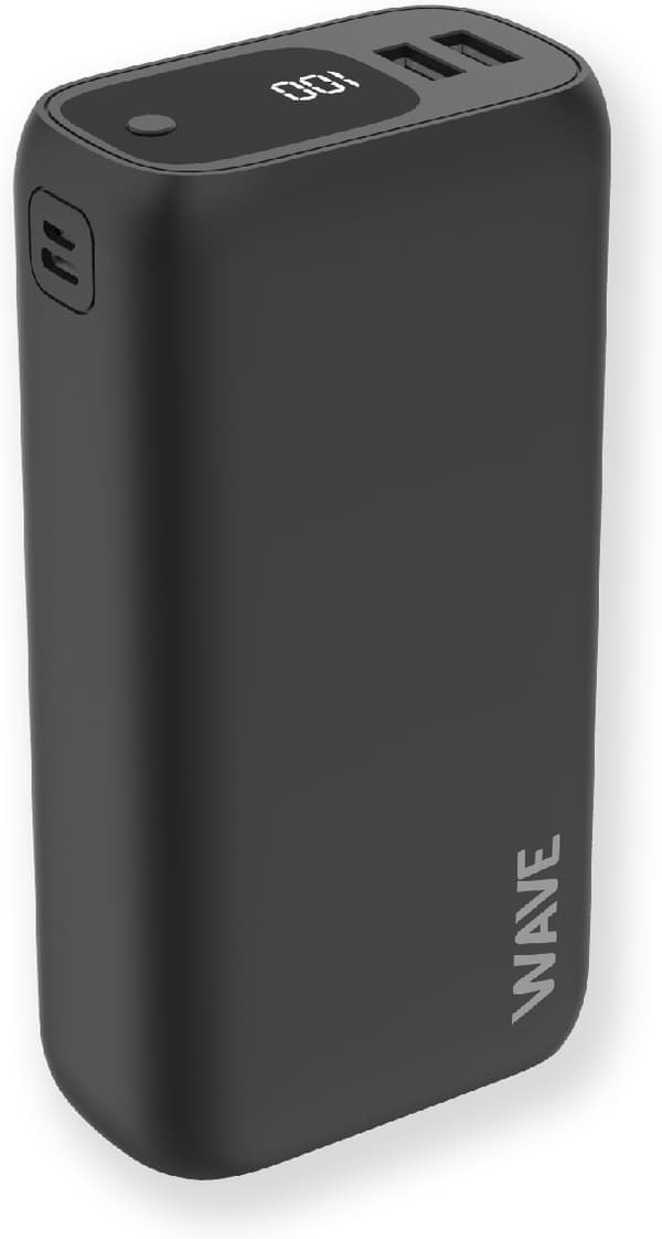 Wave Ultrapower backup-strømforsyning, 30 000 mAh, sort