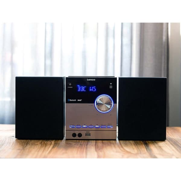 Lenco Mikroapparat med DAB+/FM/CD/Bluetooth® & USB-spelare - Svart
