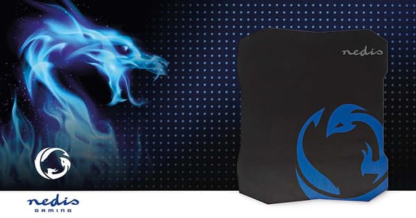 Nedis Gaming musematte | Gummi / Mikrofiber | Sort