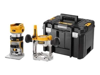 DeWALT DCW604NT-XJ överfräs med fast bas och batteri